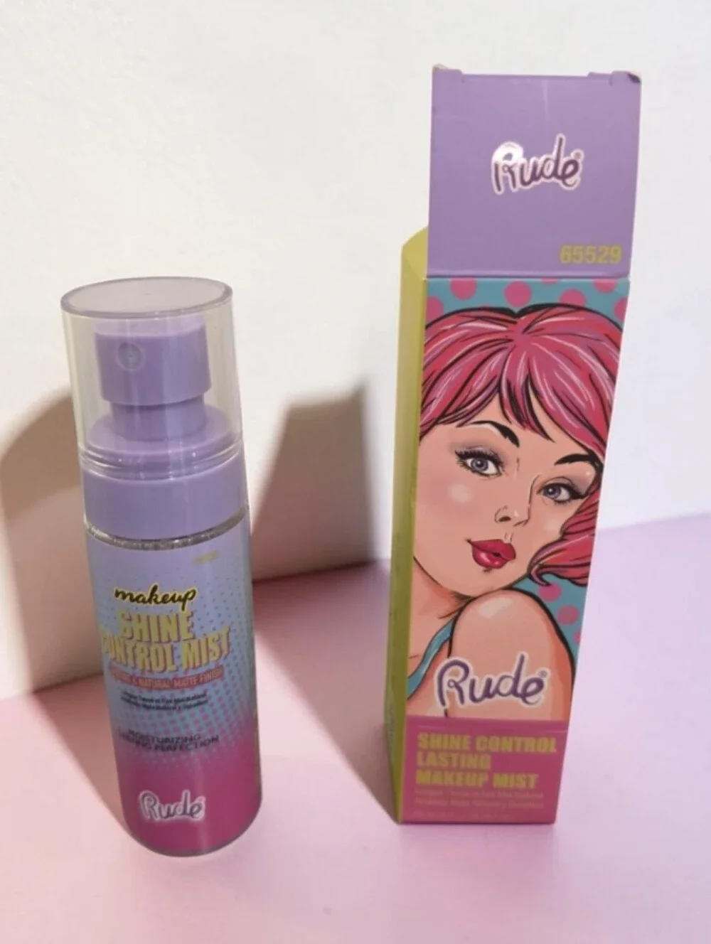 Rude Shine Control Lasting Makeup Mist
